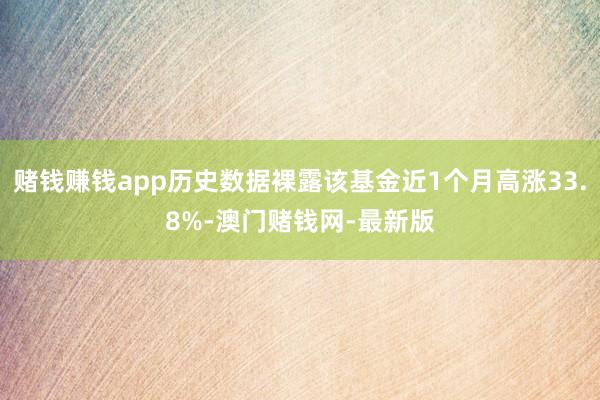 赌钱赚钱app历史数据裸露该基金近1个月高涨33.8%-澳门赌钱网-最新版